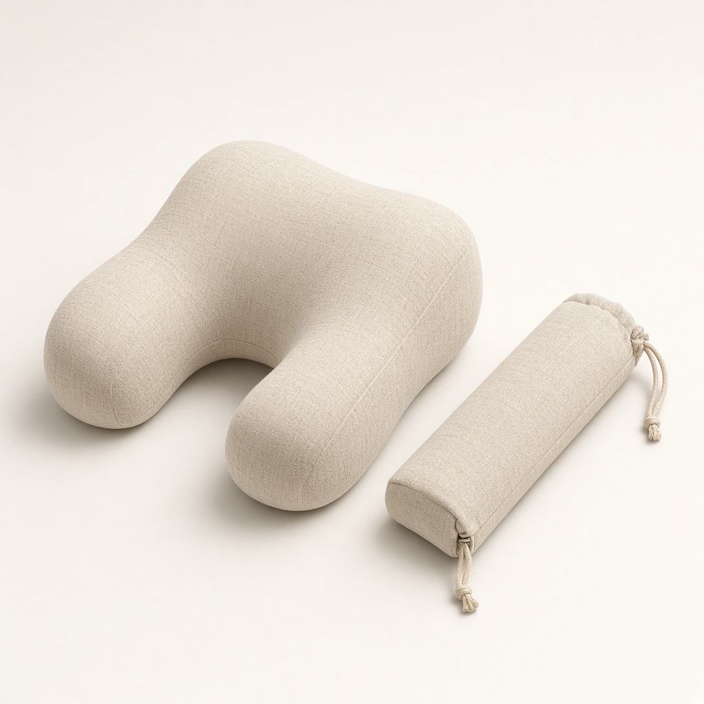 Almohada de viaje con funda